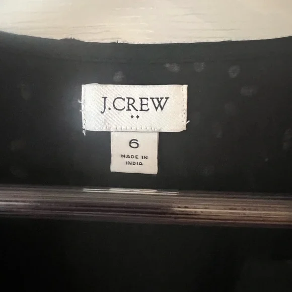 J.Crew 100% cotton, black eyelet dress size 6 excellent condition - Picture 2 of 4